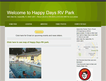 Tablet Screenshot of happy-days-rv-park.com